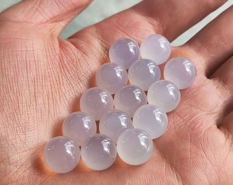 Liten vit agatkula utan hål agatkula ädelsten oborrade pärlor helande kristall minikula, 4 mm 8 mm 10 mm 16 mm 20 mm