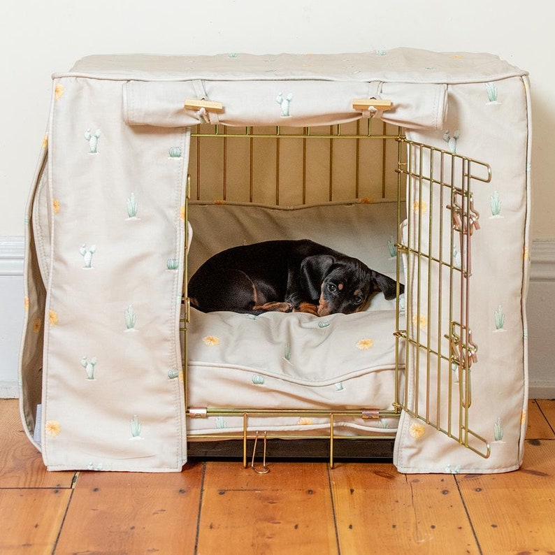 Custom Made Dog Crate Cover Choice of Fabrics Etsy