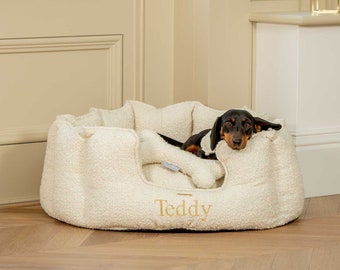 Personalised High Wall Bed for Dogs Puppy Bed Bouclé - Etsy Personalised High Wall Bed For Dogs Puppy Bed Bouclé - Etsy