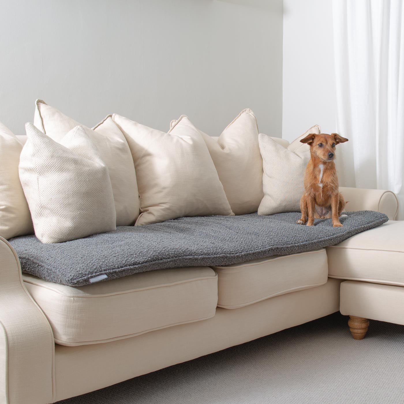 Lords & Labradors Luxury Bouclé Sofa Topper -  Israel