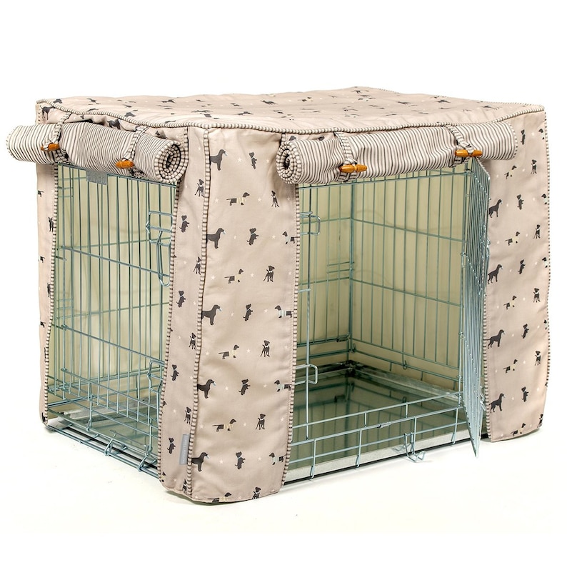 Custom Made Dog Crate Cover Choice of Fabrics Etsy