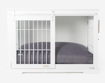 Lords & Labradors Wooden Dog Crate With Sliding Door | Indoor Dog Kennel | Safe Dog Crates | Heavy Duty Pet Crate | For Small, Medium Breeds