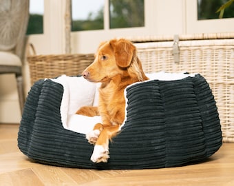 Personalised High Wall Dog Bed - Essentials Plush Collection | Made Using Soft, Plush Fabric | The Perfect Bed For Dogs | With Raised Sides
