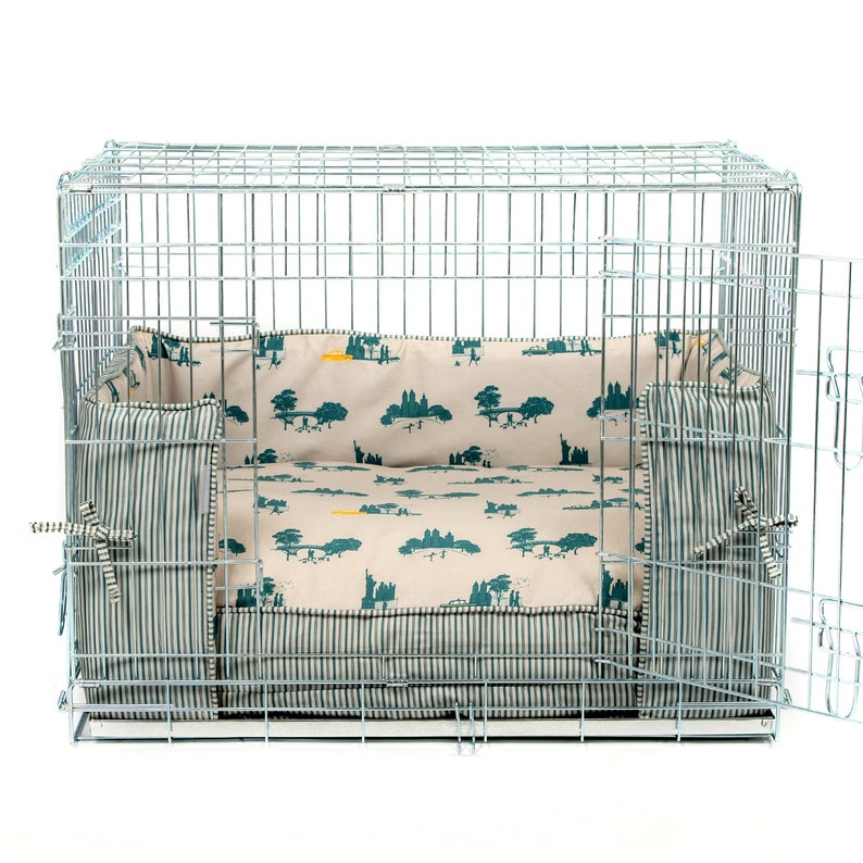 Dog Crate Bumper and Cushion in Central Park Etsy