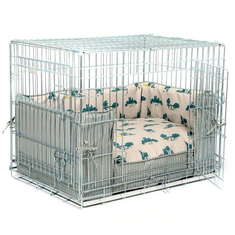 Dog Crate Bumper and Cushion in Central Park Etsy