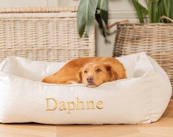 Personalised Box Bed For Dogs - Savanna Collection | The Perfect Dog Bed For Bliss Nap-Time | Luxury Handmade Dog Bed | Pet Bed