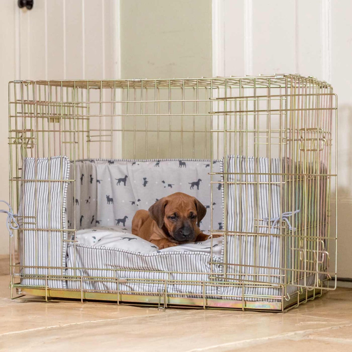 Dog Crate Bumper Cage Bolster Crate Bedding Cosmopolitan Etsy UK