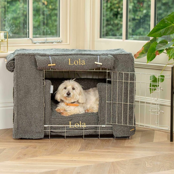 Housse de cage personnalisée pour chien Collection Luxe Bouclé Disponible  en 5 tailles et 3 couleurs Housse de cage pour chiot -  Canada