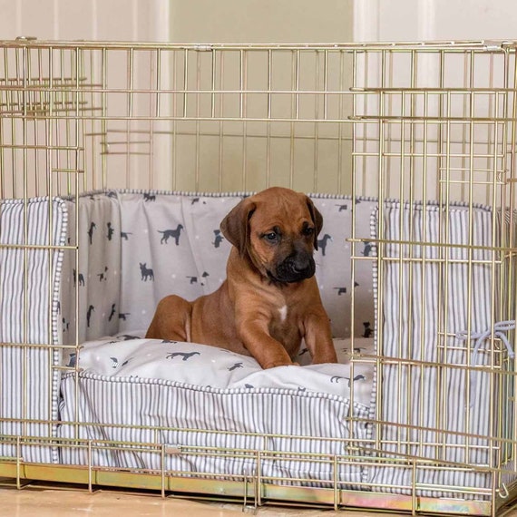 Dog Crate Bumper Cage Bolster Crate Bedding Cosmopolitan Etsy UK