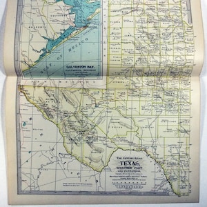 West Texas - Original 1902 Landkarte von The Century Company. Antik