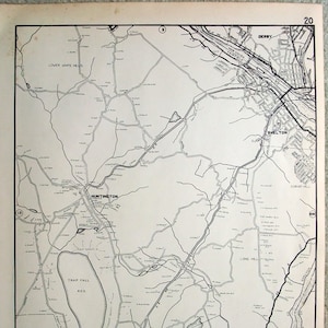 Shelton CT, Huntington & Parts of Derby - Large 1931 Map von Dolph und Stewart. Vintage Original
