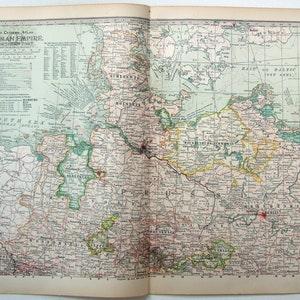 Imperio Alemán Parte Norte Mapa original de 1902 por The imagen 1
