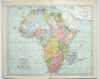 1902 Colonial Africa Map by Dodd Mead & Company