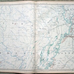 Original Landkarte von SE Missouri NO Arkansas, SW Illinois, W Kentucky & N W Tennessee während des Bürgerkriegs. Tafel 153 aus dem Atlas zu Begleiten