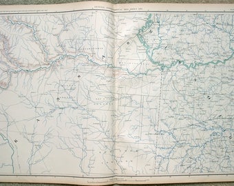 Carte originale du Kansas E & W Missouri pendant la guerre civile. Plaque 161 de l’Atlas pour accompagner les documents officiels de l’Union et la Confed