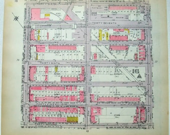 Carte de Brooklyn de 1921 : Borough Park, Belcher Hyde Original