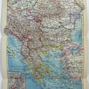 Der Balkan - Original 1931 deutschsprachige Landkarte von Griechenland Bulgarien Albanien Rumänien Jugoslawien