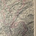 Original 1895 Map of Eastern France by Justus Perthes French Copper Original 1895 Map of Eastern France by Justus Perthes French Copper