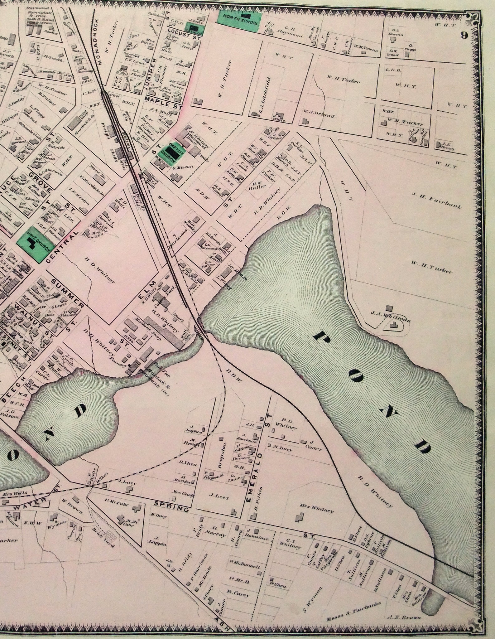 Winchendon Massachusetts. Large 1870 Street Map by FW Beers. - Etsy