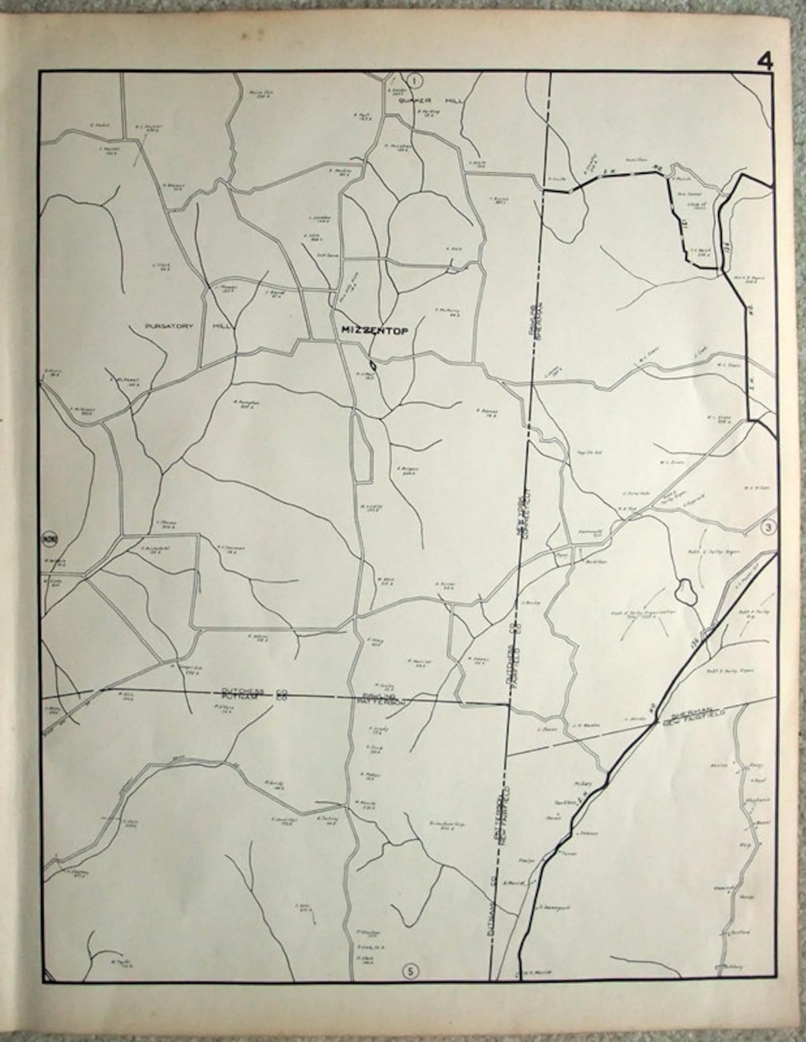 Quaker Hill NY & Parts of W Sherman CT Large 1931 Map by Etsy