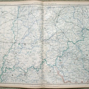 Landkarte von S Indiana, N Kentucky, SW Ohio & O Illinois in der Zeit des amerikanischen Bürgerkriegs. Tafel 151 aus dem Atlas zur Ausstellung der offiziellen Schallplatten