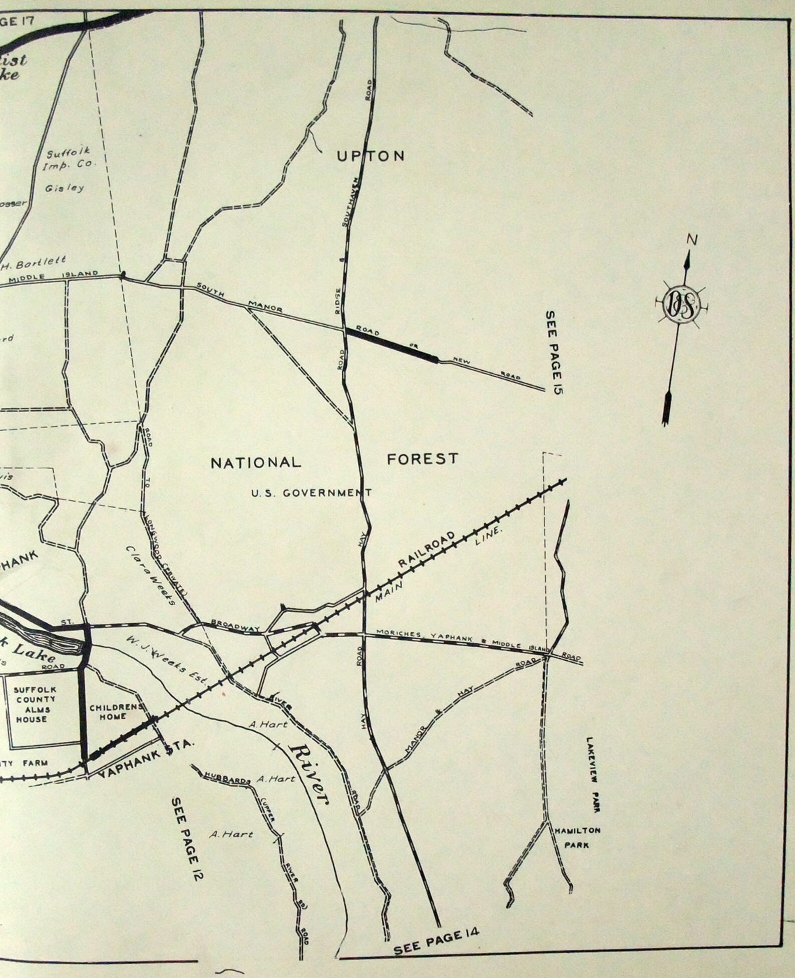 Middle Island Coram and Yaphank NY Original 1929 Map by Etsy