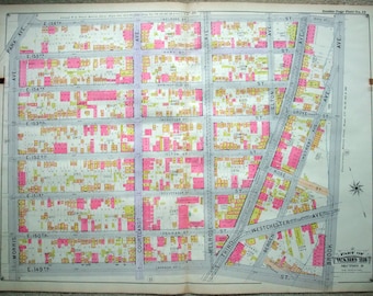 Carte antique du Bronx 1900 – Melrose, NY, Hyde & Co.