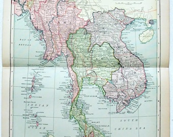 Vietnam War Conflict Wall Map Poster Military - Rolled 24