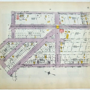 Parte de Bensonhurst, Mapleton, Midwood & SE Mapleton, Brooklyn - W2rd St a Ocean Pkwy de Aves O a Q - Mapa original de 1922 de Belcher Hyde