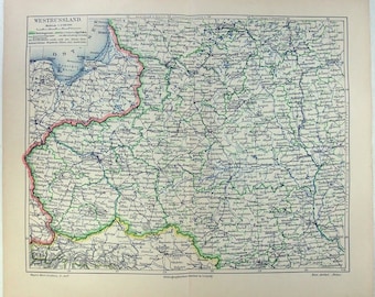 ポーランドと西ロシア - マイヤーズによる 1908 年のオリジナル地図