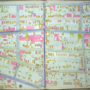 Huge Antique Map of Bronx NY - E 167th St to St Pauls + Corona Pk S from Park to Clinton. Printed in 1900 by Hyde & Co. Guaranteed Original