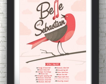 Belle & Sebastian | UK Tour Poster 2015 | A3 Digital Print