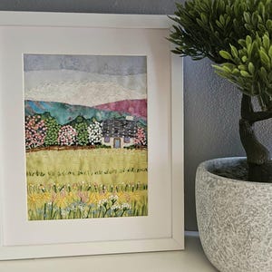 NEW Spring Cottage Slow Stitch Kit – Hand Embroidery & Fabric Collage Project – DIY Textile Art – Relaxing Mindful Craft Gift