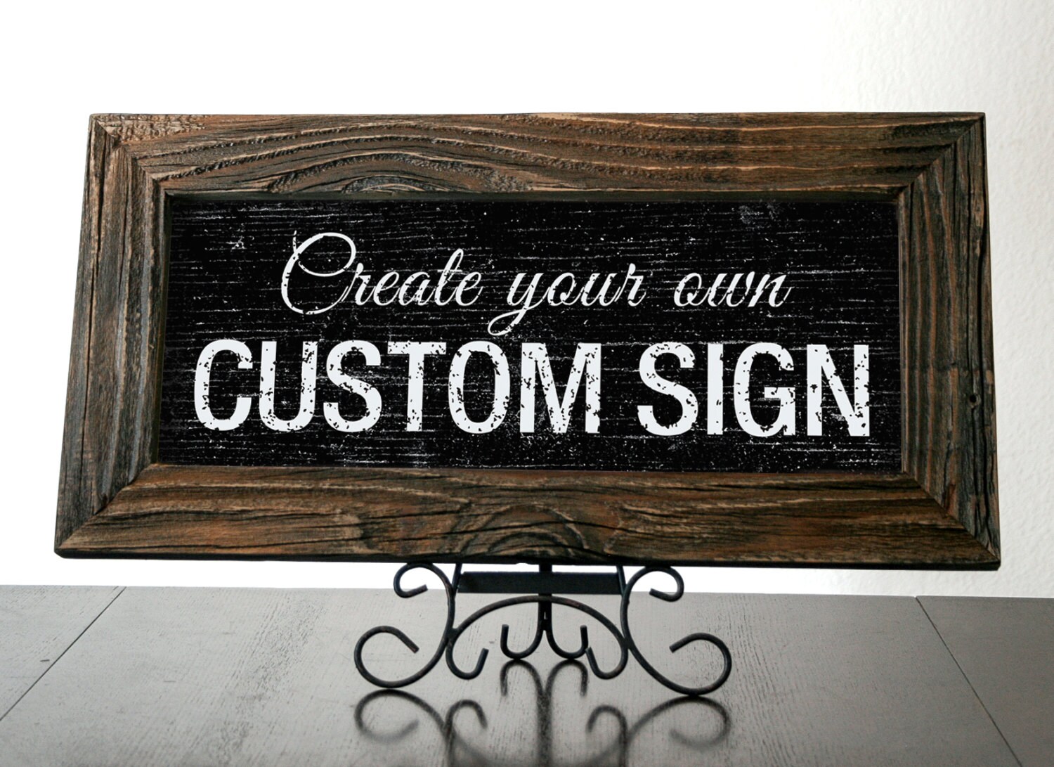 Custom Sign with Rustic Frame. Rustic Custom Signs. Business Etsy