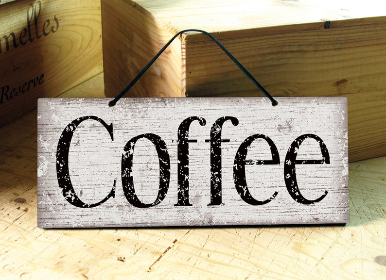 Coffee Sign. Kitchen Sign. Rustic Coffee Signs. Coffee Shop Etsy