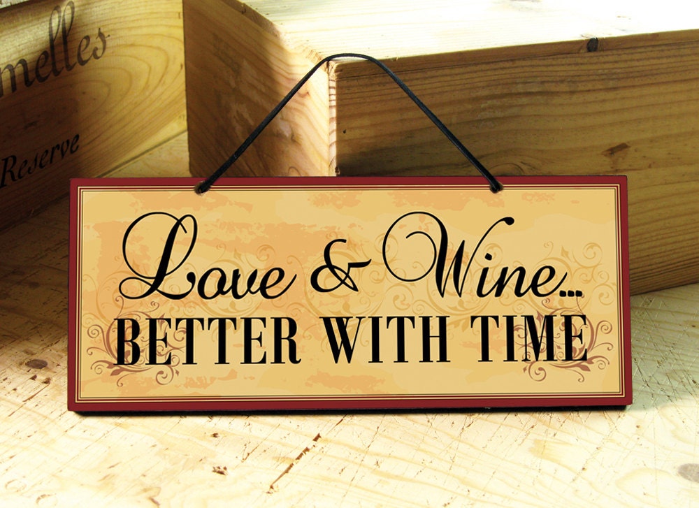 Wein Zeichen mit Liebe & Wein Spruch. KücheZeichen. Liebe Etsy