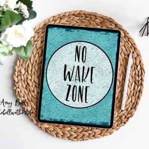 No Wake Zone Art Print Instant Download