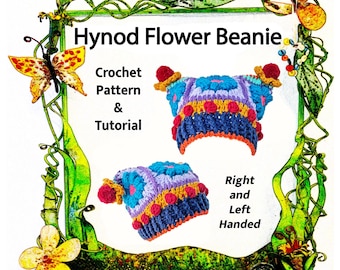 Hynod Flower Beanie Crochet Pattern & Tutorial - The Topian Den