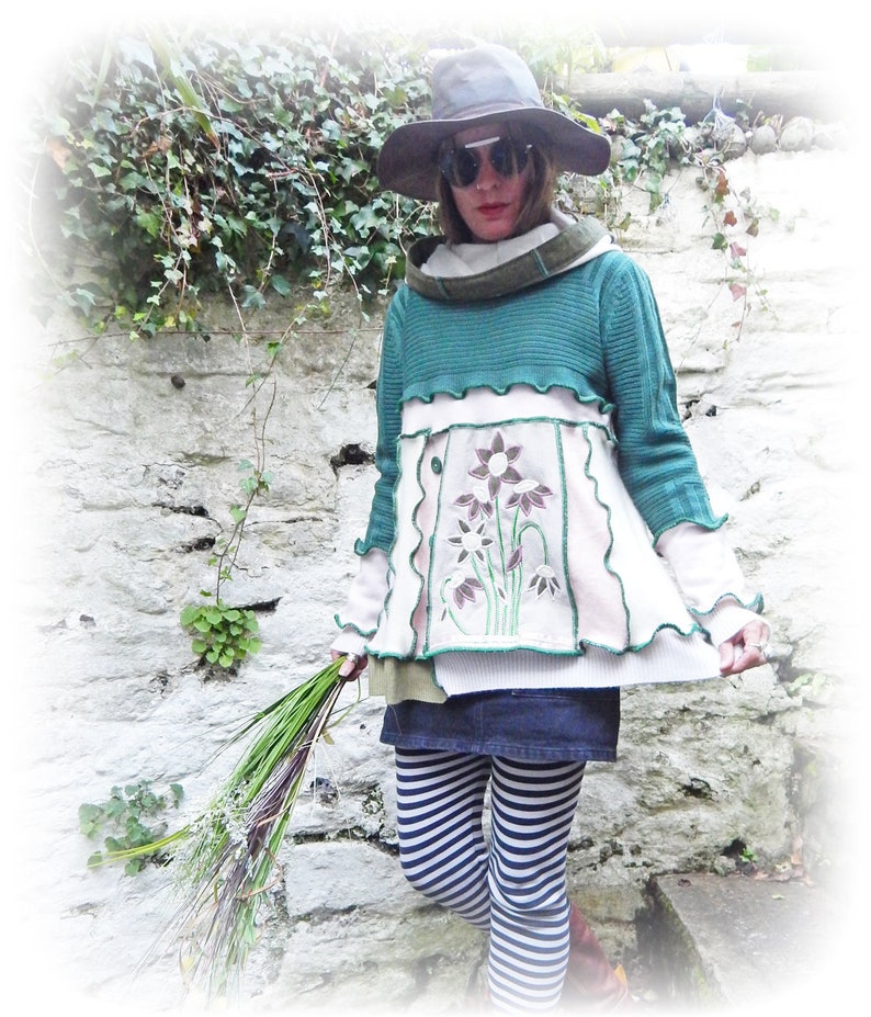 Upcycled Sweater Tutorial PDF Instant Download E-Book How to Pattern Guide Jumper Project Unique Clothing Izzie Design The Topian Den