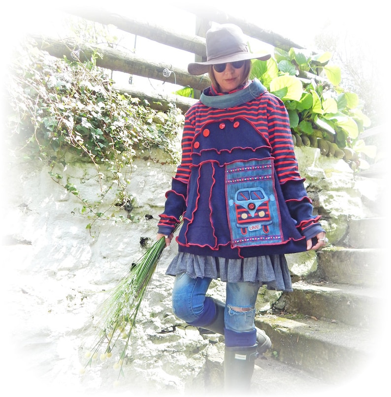 Upcycled Sweater Tutorial PDF Instant Download E-Book How to Pattern Guide Jumper Project Unique Clothing Izzie Design The Topian Den