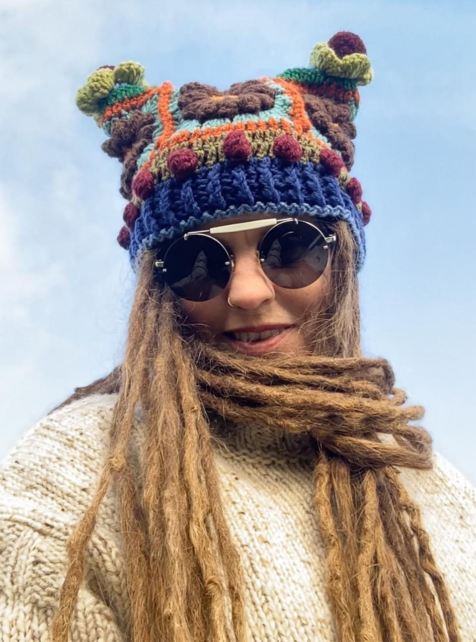 Hynod Flower Beanie Crochet Pattern & Tutorial - the Topian Den