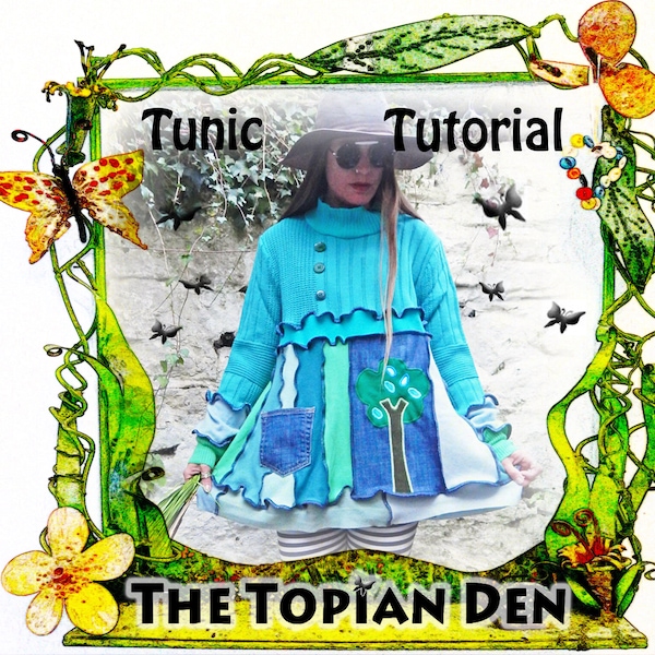 Tutoriel de pull - Tunique PDF Téléchargement instantané - Patron de pull recyclé - The Topian Den