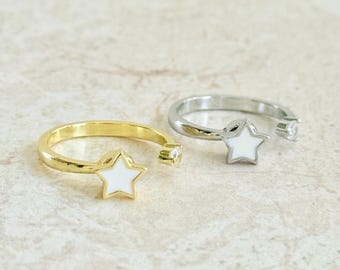 Star Spinner Ring | Party Favour | Gift | Bag | Filler | Birthday | Bridal | Shower | Hen | Sleepover | Adjustable | Gold | Silver | Fidget