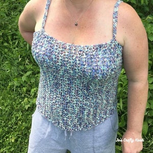 Vee Cami Crochet Pattern-Camisole Crochet Pattern-Tank Top Crochet Pattern-Crochet Pattern Only-9 sizes to choose from-Women Top Pattern image 4