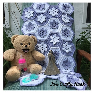 Twinkle Twinkle Little Star Baby Blanket Crochet Pattern - Baby Blanket Crochet Pattern - Baby Blanket Crochet Pattern in 4 sizes