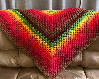 Covered in Scraps Throw Crochet Pattern-Digital Download Only-Crochet Pattern for a Throw-Throw Crochet Pattern using Scrap Yarn