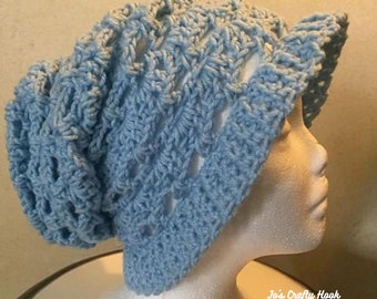 Blue Seuss Slouchy Hat Crochet Pattern-Slouchy Hat Crochet Pattern-Fun Hat Crochet Pattern