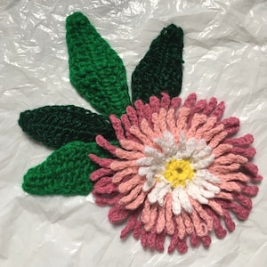 Dahlia Applique Crochet Pattern-Crochet Pattern for a Dahlia-Dahlia Flower Crochet Pattern-Crochet Pattern for a Flower-Crochet Pattern Only