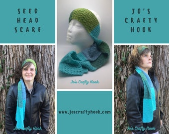 Seed Head Scarf Crochet Pattern-Crochet Pattern Seed Head Scarf-Seed Head Scarf Pattern-Crochet Pattern Only