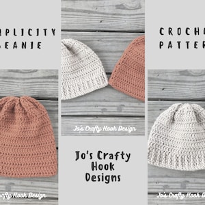 Simplicity Beanie Crochet Pattern-Simplicity Hat-Crochet Pattern for a Beanie-Simplicity Hat Pattern-Beanie Pattern-Crochet Pattern Only